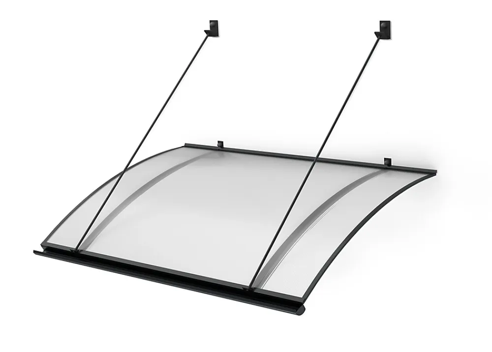 Arctom Auvent Et Marquise<Auvent Turk 140x82, couleur anthracite RAL7016, plaque incolore