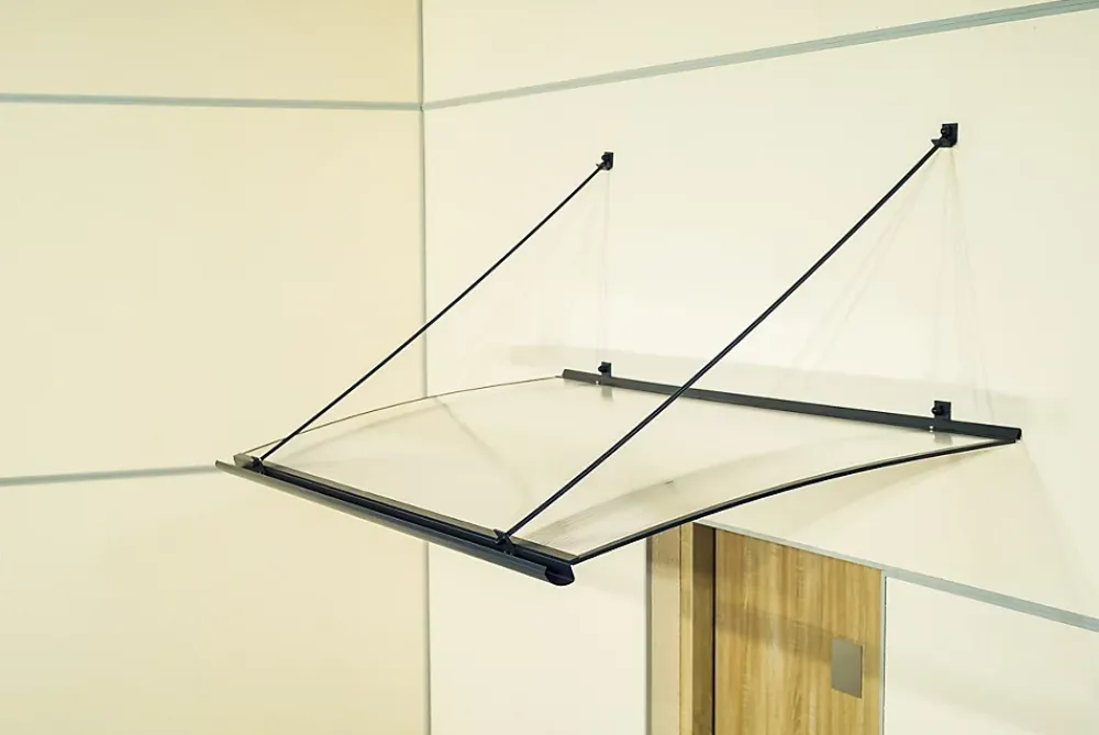 Arctom Auvent Et Marquise<Auvent Turk 140x82, couleur anthracite RAL7016, plaque incolore