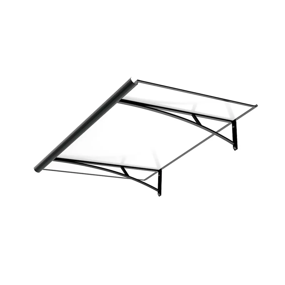 Arctom Auvent Et Marquise<Auvent Vilgo 150x83,5, couleur anthracite RAL7016, panneau sandwich ALPE AL