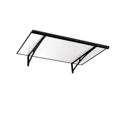 Arctom Auvent Et Marquise<Auvent Vilgo 150x83,5, couleur anthracite RAL7016, panneau sandwich ALPE AL