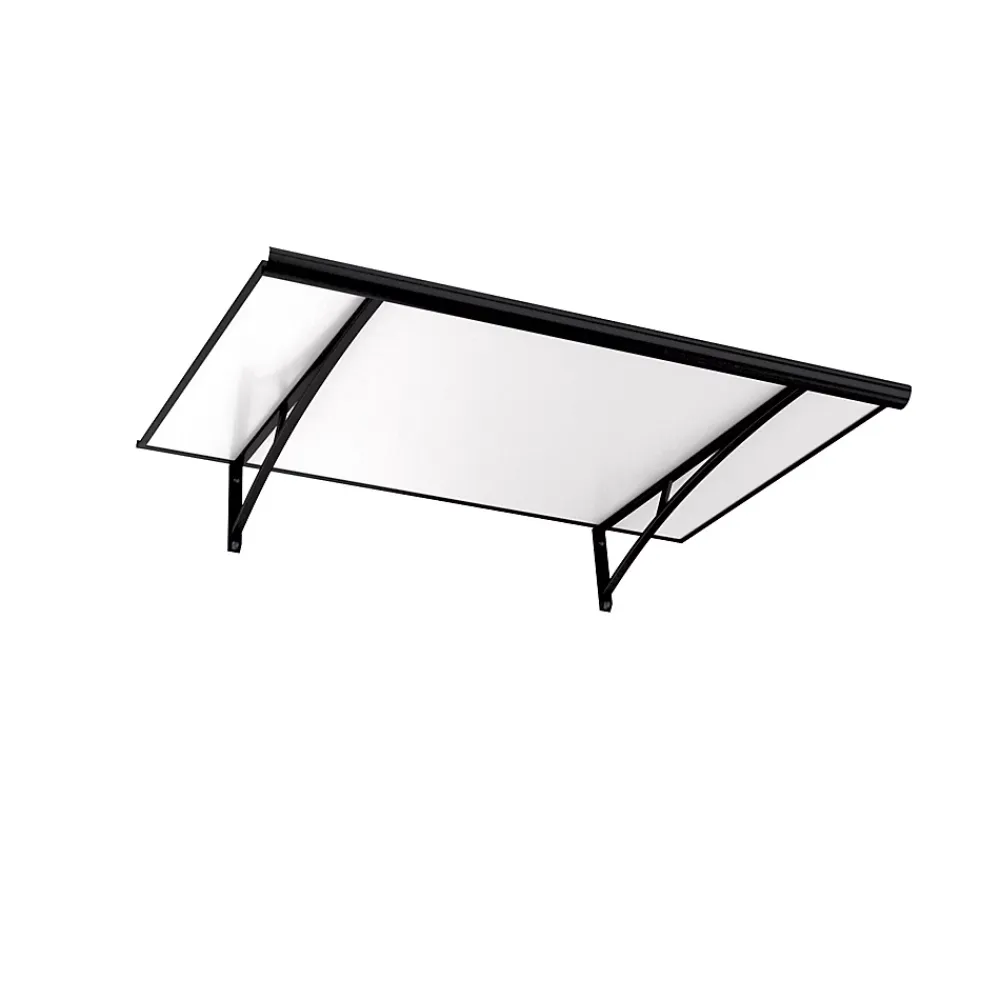 Arctom Auvent Et Marquise<Auvent Vilgo 150x83,5, couleur anthracite RAL7016, panneau sandwich ALPE AL