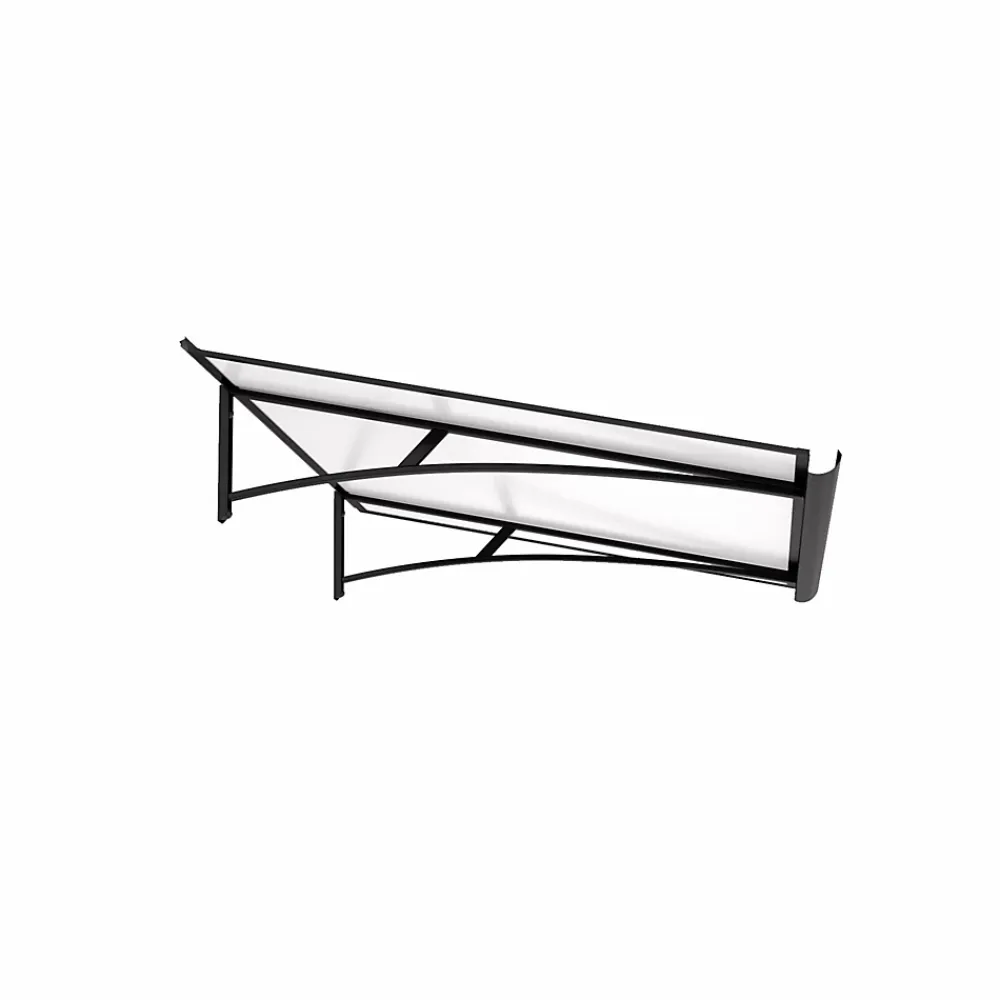Arctom Auvent Et Marquise<Auvent Vilgo 150x83,5, couleur anthracite RAL7016, panneau sandwich ALPE AL