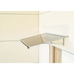 Arctom Auvent Et Marquise<Auvent Vilgo 150x83,5, couleur silver RAL9006, panneau sandwich AL PE AL