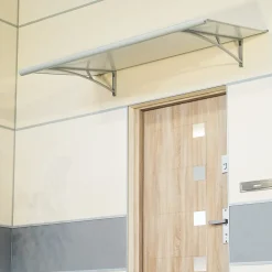 Arctom Auvent Et Marquise<Auvent Vilgo 150x83,5, couleur silver RAL9006, panneau sandwich AL PE AL