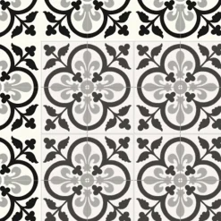 Floorilège Carrelage Sol Effet Carreaux De Ciment<Authentiques carreaux de ciment - Modèle Giverny GIV1 de - La boite de 14 carreaux soit 0,56 m²