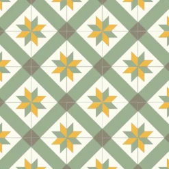 Floorilège Carrelage Sol Pour Cuisine|Carrelage Sol Effet Carreaux De Ciment<Authentiques carreaux de ciment - Modèle Véga VEG11 de - La boite de 14 carreaux soit 0,56 m²