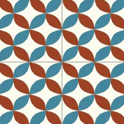 Floorilège Carrelage Sol Effet Carreaux De Ciment<Authentiques carreaux de ciment - Modèle Vintage VIN4 - La boite de 14 carreaux soit 0,56 m².