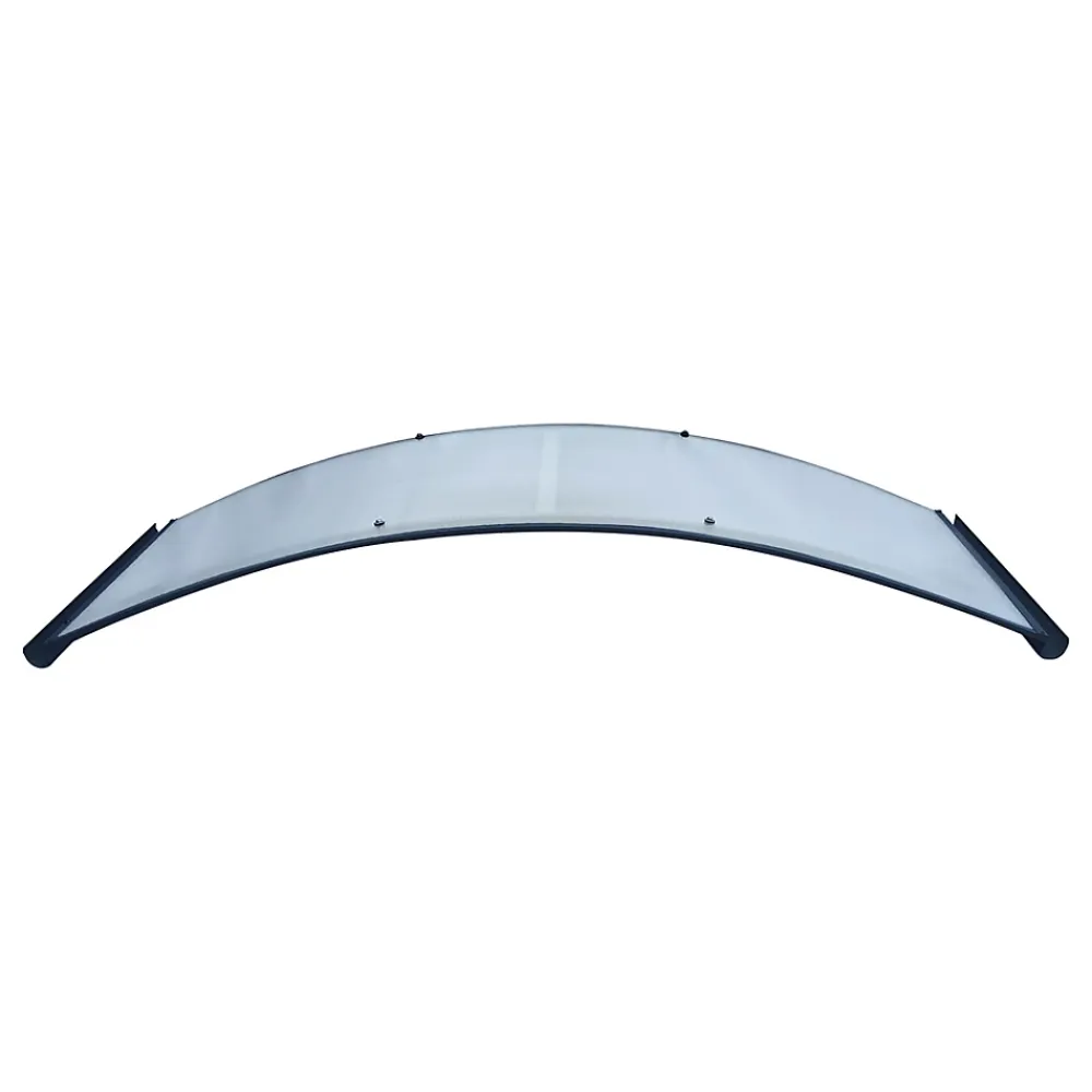 Starkedach Auvent à cadre en aluminium RODEO R-150 7016 bombé avec revêtement en polycarbonate- Auvent Et Marquise