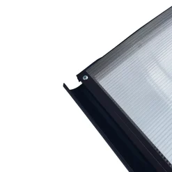 Starkedach Auvent à cadre en aluminium RODEO R-150 7016 bombé avec revêtement en polycarbonate- Auvent Et Marquise