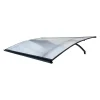 Starkedach Auvent à cadre en aluminium courbé L-160 7016 avec revêtement en polycarbonate- Auvent Et Marquise