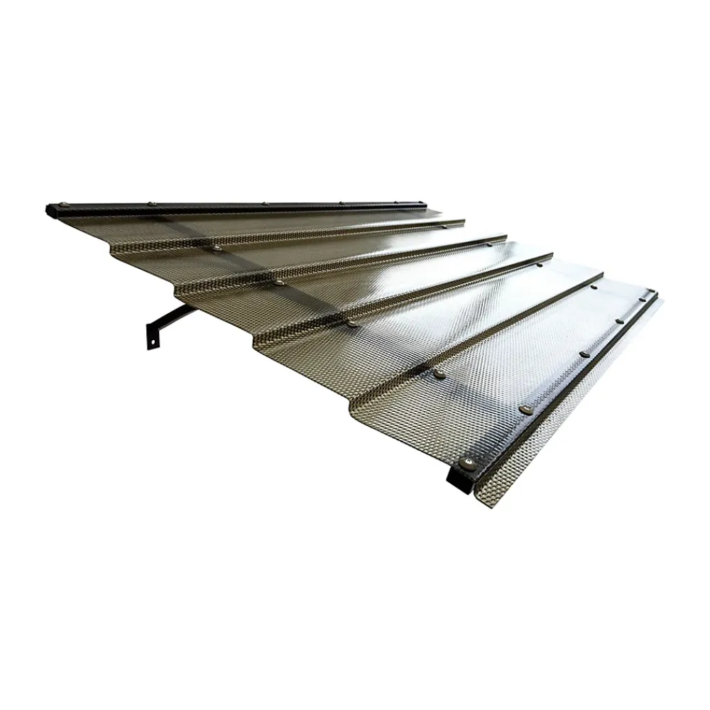 Starkedach Auvent à cadre en aluminium DIAMONDS Straight T-150 8017 avec revêtement monolithique en polycarbonate- Auvent Et Marquise