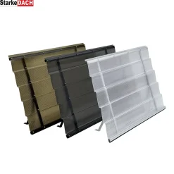 Starkedach Auvent à cadre en aluminium DIAMONDS Straight T-150 8017 avec revêtement monolithique en polycarbonate- Auvent Et Marquise