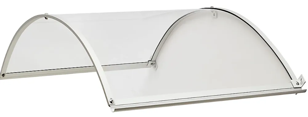 Geom Auvent alu et polycarbonate Basic blanc 140 x 90 cm- Auvent Et Marquise