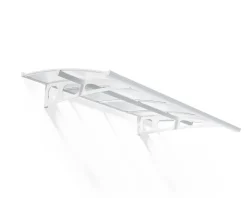 Canopia by Palram Auvent Et Marquise<Auvent arrondi Bordeaux blanc l.223,5 x P.139 x H.33 cm