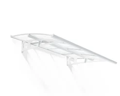 Canopia by Palram Auvent arrondi Bordeaux blanc l.223,5 x P.139 x H.33 cm- Auvent Et Marquise
