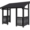 Skan Holz Auvent bois Paderborn 8, 336x202cm, épicéa, traitement coloré anthracite- Auvent Et Marquise