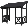 Skan Holz Auvent bois Paderborn 7, 336x202cm, épicéa, traitement coloré anthracite- Auvent Et Marquise