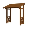 Skan Holz Auvent bois Paderborn 4, 242x156cm, épicéa, traitement coloré noyer- Auvent Et Marquise