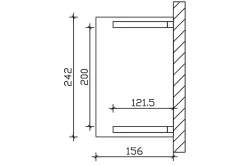 Skan Holz Auvent bois Paderborn 2, 242x156cm, épicéa, traitement coloré gris ardoise- Auvent Et Marquise