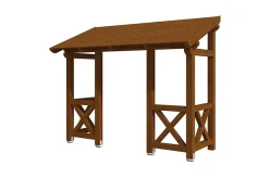 Skan Holz Auvent Et Marquise<Auvent bois Paderborn 5, 336x156cm, épicéa, traitement coloré noyer