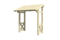 Skan Holz Auvent bois Paderborn 4, 242x156cm, épicéa, non traité- Auvent Et Marquise
