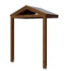 Skan Holz Auvent bois Sellin, 205 x 127 cm, épicéa, traitement coloré noyer- Auvent Et Marquise