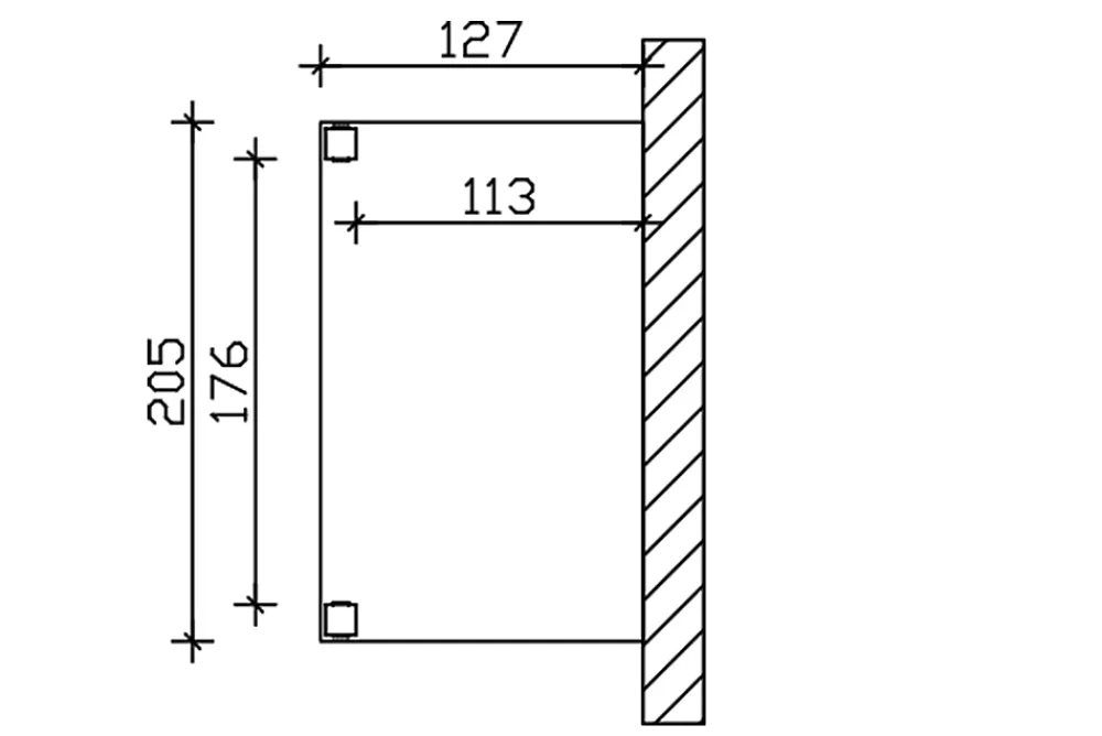 Skan Holz Auvent bois Sellin, 205 x 127 cm, épicéa, traitement coloré noyer- Auvent Et Marquise