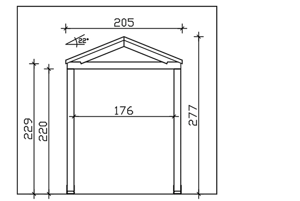 Skan Holz Auvent bois Sellin, 205 x 127 cm, épicéa, traitement coloré noyer- Auvent Et Marquise