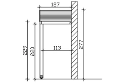 Skan Holz Auvent Et Marquise<Auvent bois Sellin, 205 x 127 cm, épicéa, traitement coloré gris ardoise