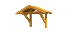 Skan Holz Auvent Et Marquise<Auvent bois Siegen 1, 247x116cm, épicéa, traitement coloré chêne clair