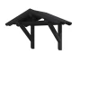 Skan Holz Auvent bois Siegen 1, 247x116cm, épicéa, traitement coloré anthracite- Auvent Et Marquise