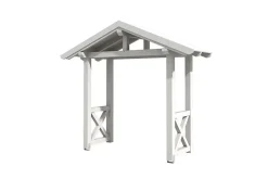 Skan Holz Auvent Et Marquise<Auvent bois Stralsund 4, 289x116cm, épicéa, traitement coloré blanc