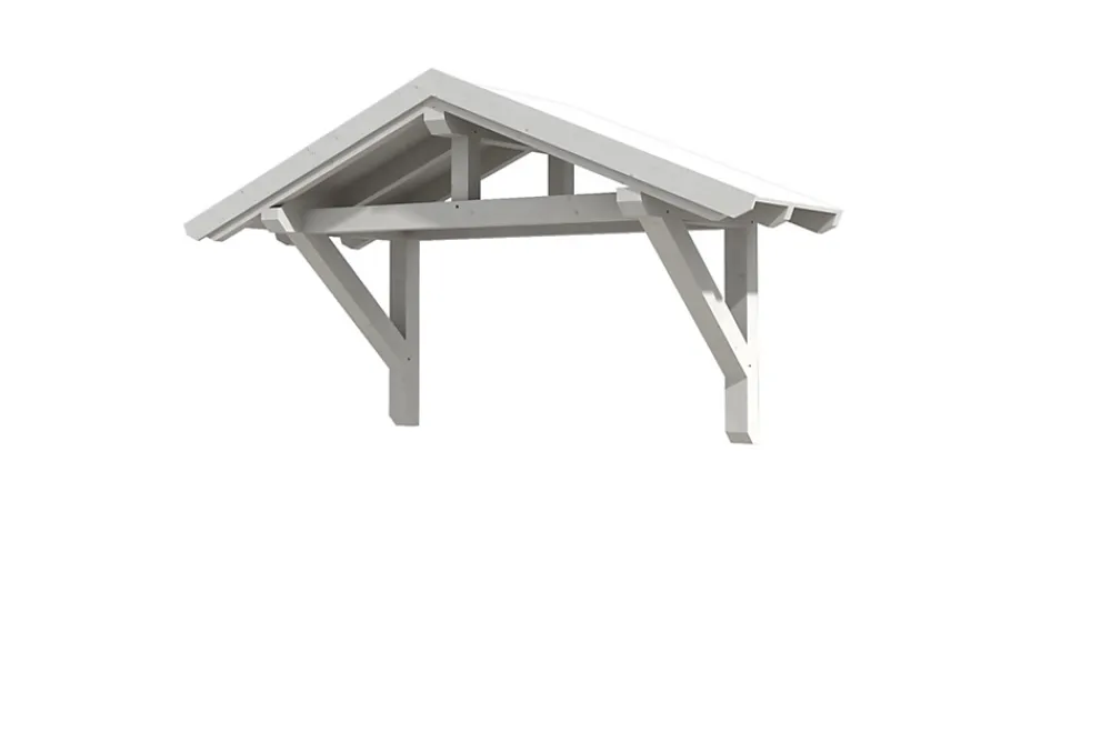 Skan Holz Auvent Et Marquise<Auvent bois Stralsund 1, 289x116cm, épicéa, traitement coloré blanc