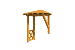 Skan Holz Auvent Et Marquise<Auvent bois Wesel 3, 188x126cm, épicéa, traitement coloré chêne clair