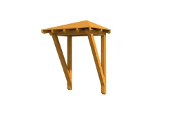 Skan Holz Auvent Et Marquise<Auvent bois Wesel 2, 188x126cm, épicéa, traitement coloré chêne clair