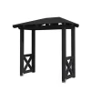 Skan Holz Auvent bois Wismar 4, 258x126cm, épicéa, traitement coloré anthracite- Auvent Et Marquise