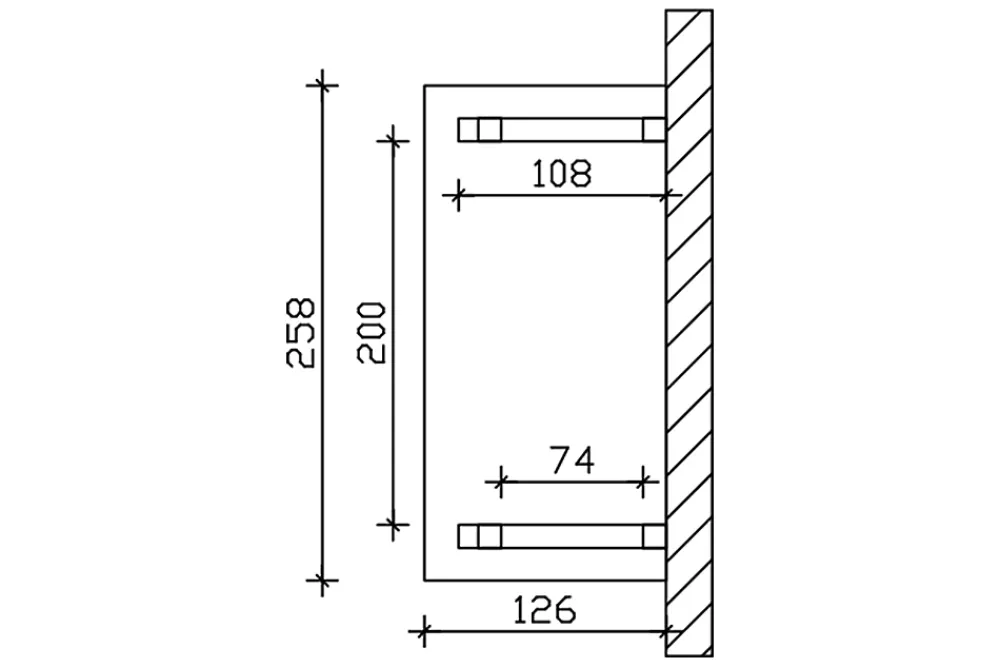 Skan Holz Auvent bois Wismar 4, 258x126cm, épicéa, traitement coloré anthracite- Auvent Et Marquise
