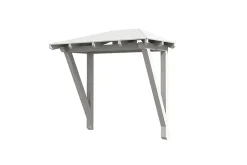 Skan Holz Auvent bois Wismar 2, 258x126cm, épicéa, traitement coloré blanc- Auvent Et Marquise