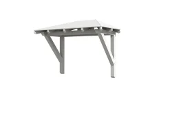 Skan Holz Auvent Et Marquise<Auvent bois Wismar 1, 258x126cm, épicéa, traitement coloré blanc