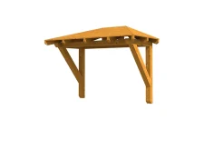 Skan Holz Auvent bois Wismar 1, 258x126cm, épicéa, traitement coloré chêne clair- Auvent Et Marquise