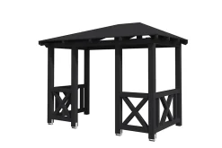 Skan Holz Auvent Et Marquise<Auvent bois Wismar 7, 351x187cm, épicéa, traitement coloré anthracite