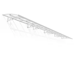 Canopia by Palram Auvent Et Marquise<Auvent Bordeaux 890 x 140cm Blanc - Transparent en Polycarbonate et acier