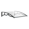 Artplast Auvent Et Marquise<Auvent de Porte d'Entrée et fenêtre 100 x 120 cm - Polycarbonate Anti UV Marquise Extérieure Bras Polypropylène Art Plast