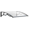 Artplast Auvent Et Marquise<Auvent de Porte d'Entrée et fenêtre 80 x 100 cm - Polycarbonate Anti UV Marquise Extérieure Bras Polypropylène Art Plast