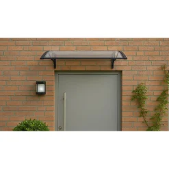 Artplast Auvent Et Marquise<Auvent de Porte d'Entrée et fenêtre 80 x 100 cm - Polycarbonate Anti UV Marquise Extérieure Bras Polypropylène Art Plast