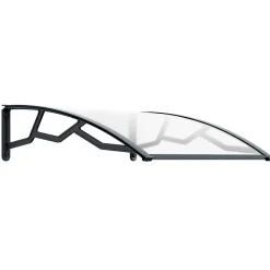 Artplast Auvent Et Marquise<Auvent de Porte d'Entrée et fenêtre 100 x 100 cm - Polycarbonate Anti UV Marquise Extérieure Bras Polypropylène Art Plast
