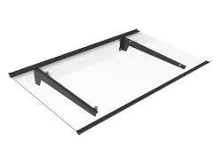 Vente-unique Auvent Et Marquise<Auvent de porte en aluminium L150 x l90 cm incliné - anthracite - DALEPO