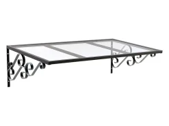 Vente-unique Auvent Et Marquise<Auvent de porte en aluminium L150 x l80 cm incliné AMBAN