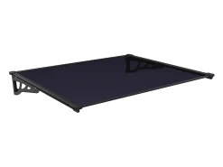 Vente-unique Auvent Et Marquise<Auvent de porte en aluminium 150 x 90 cm incliné noir KEPLER