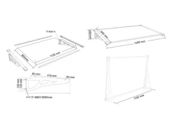 Vente-unique Auvent de porte en aluminium 120 x 90 cm incliné argenté KEPLER- Auvent Et Marquise